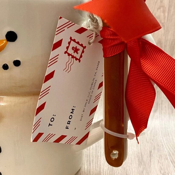 Smores S’mores Hot Cocoa Chocolate Mug Cup Marshmallow Snowman with spoon - Picture 6 of 7
